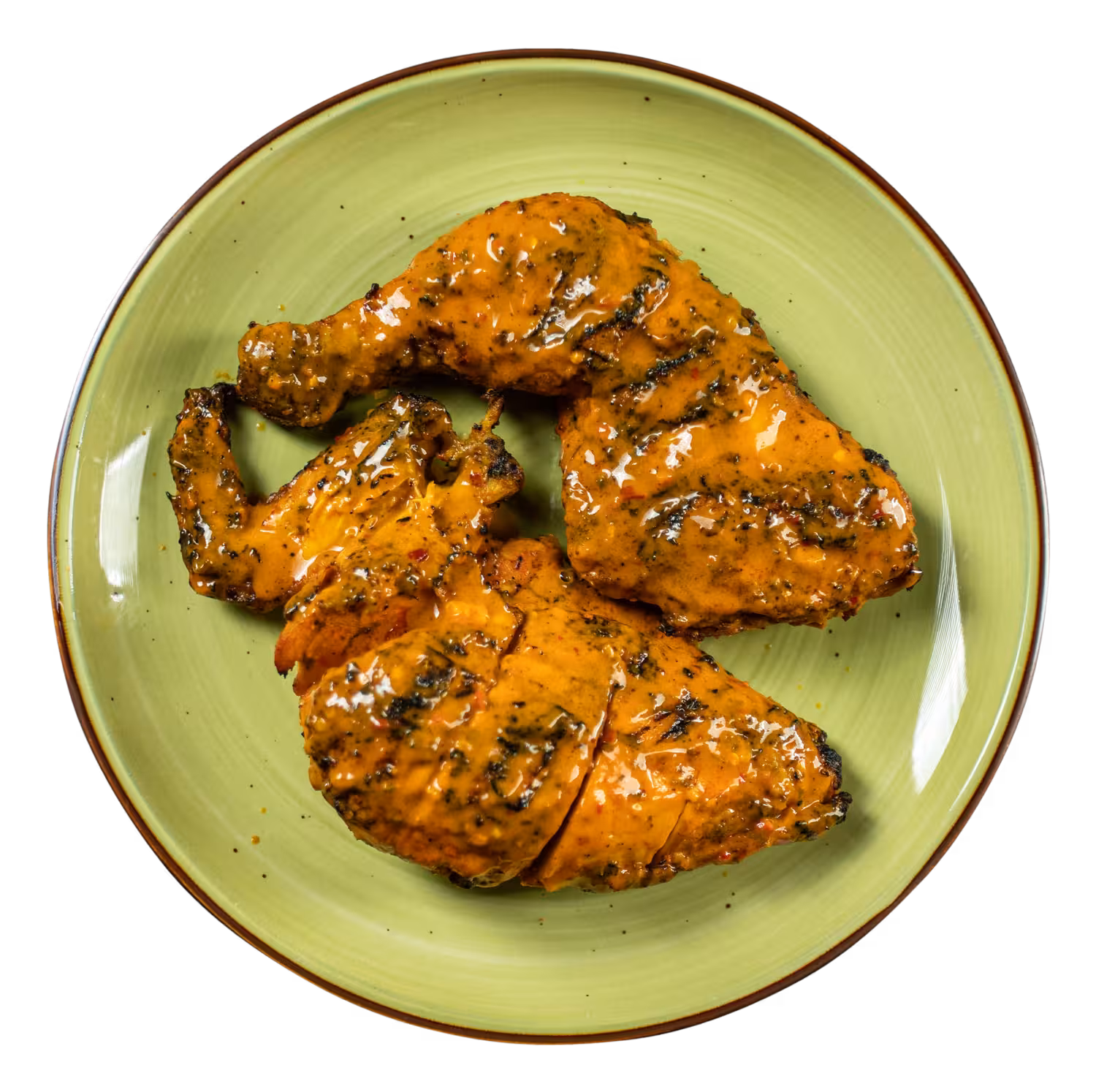 Peri peri menu highlights with chicken plates, wings, sides, and sauces